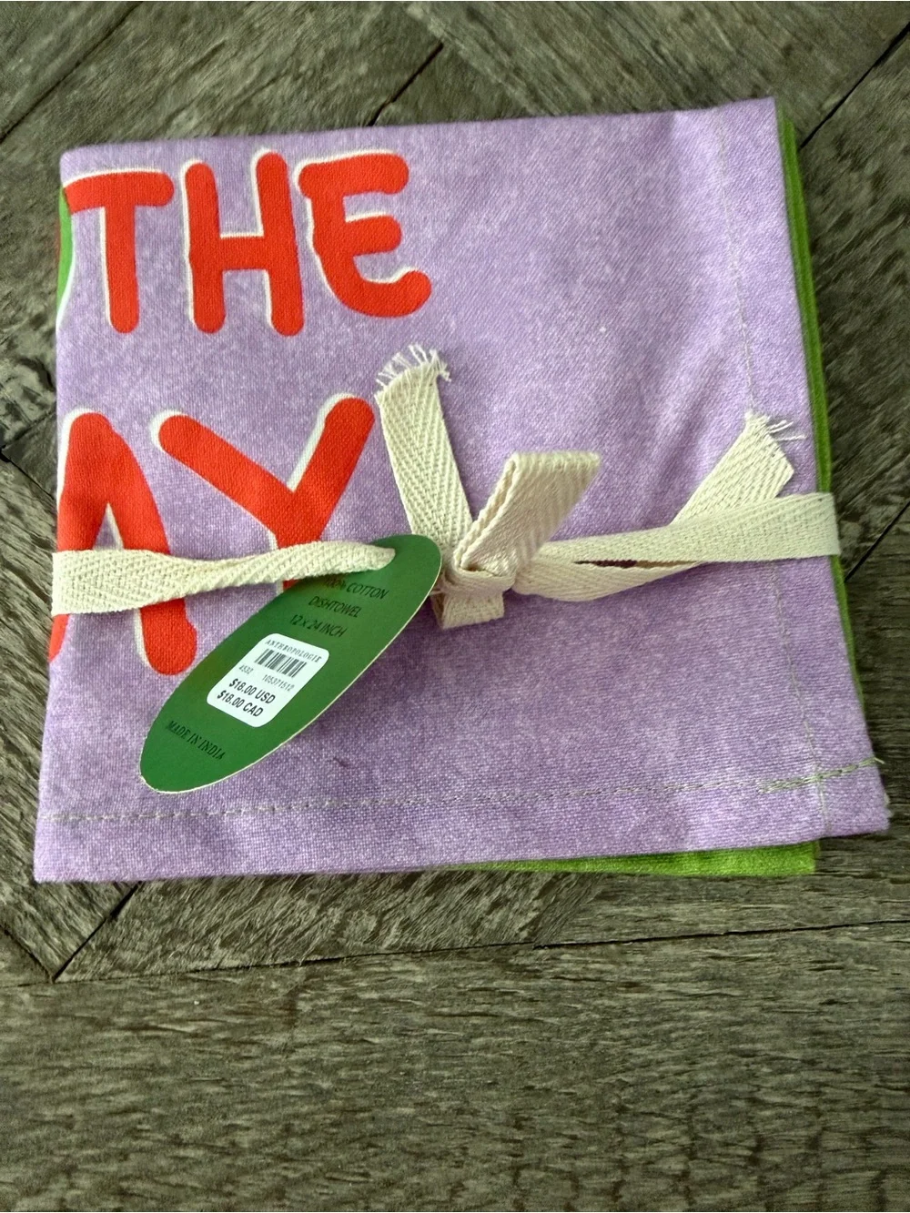 Anthropologie  Soup of the Day Bar Towel NWT